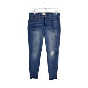 J. Crew Women's 8" Toothpick Skinny Jeans Size 29 Stretch Blue Pockets
